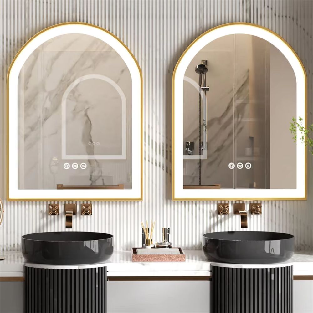 Arch Framed LED Bathroom Mirror with Demister - The Grand Bazaar of Australia