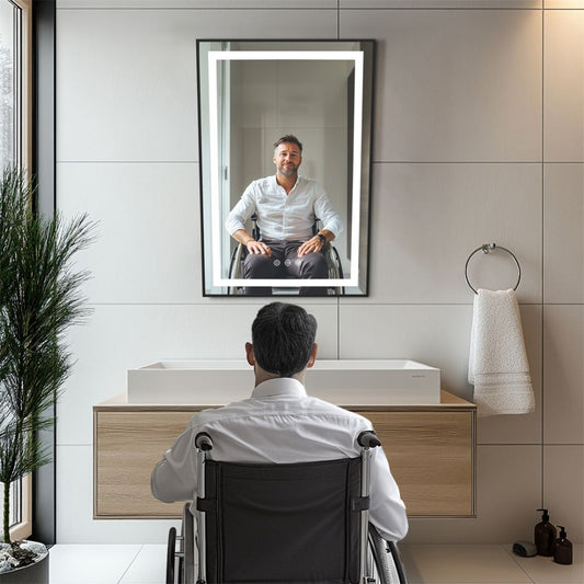LED Wheelchair Accessible Bathroom Tilt Mirror - The Grand Bazaar of Australia