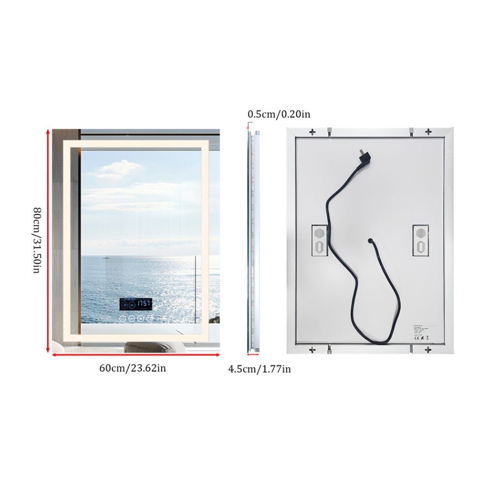 Smart Bluetooth Bathroom Mirror with Time, Temperature Display and Speaker - The Grand Bazaar of Australia