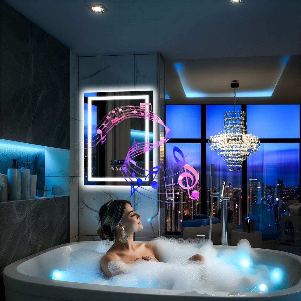 Smart Bluetooth Bathroom Mirror with Time, Temperature Display and Speaker - The Grand Bazaar of Australia