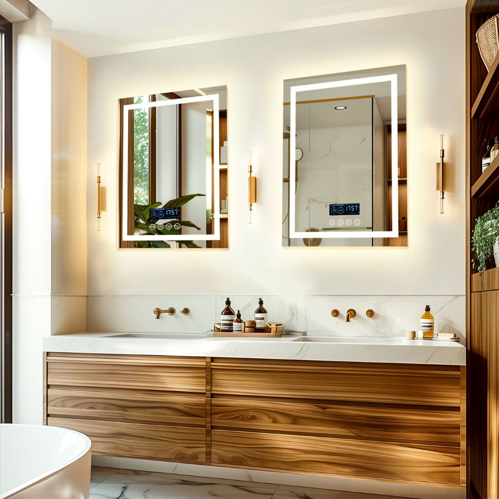 Smart Bluetooth Bathroom Mirror with Time, Temperature Display and Speaker - The Grand Bazaar of Australia