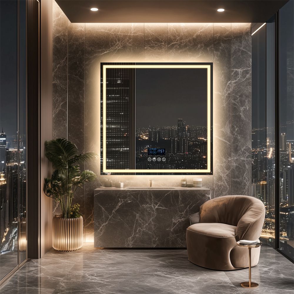 32 Square Lighted Bluetooth Bathroom Mirror - The Grand Bazaar of Australia