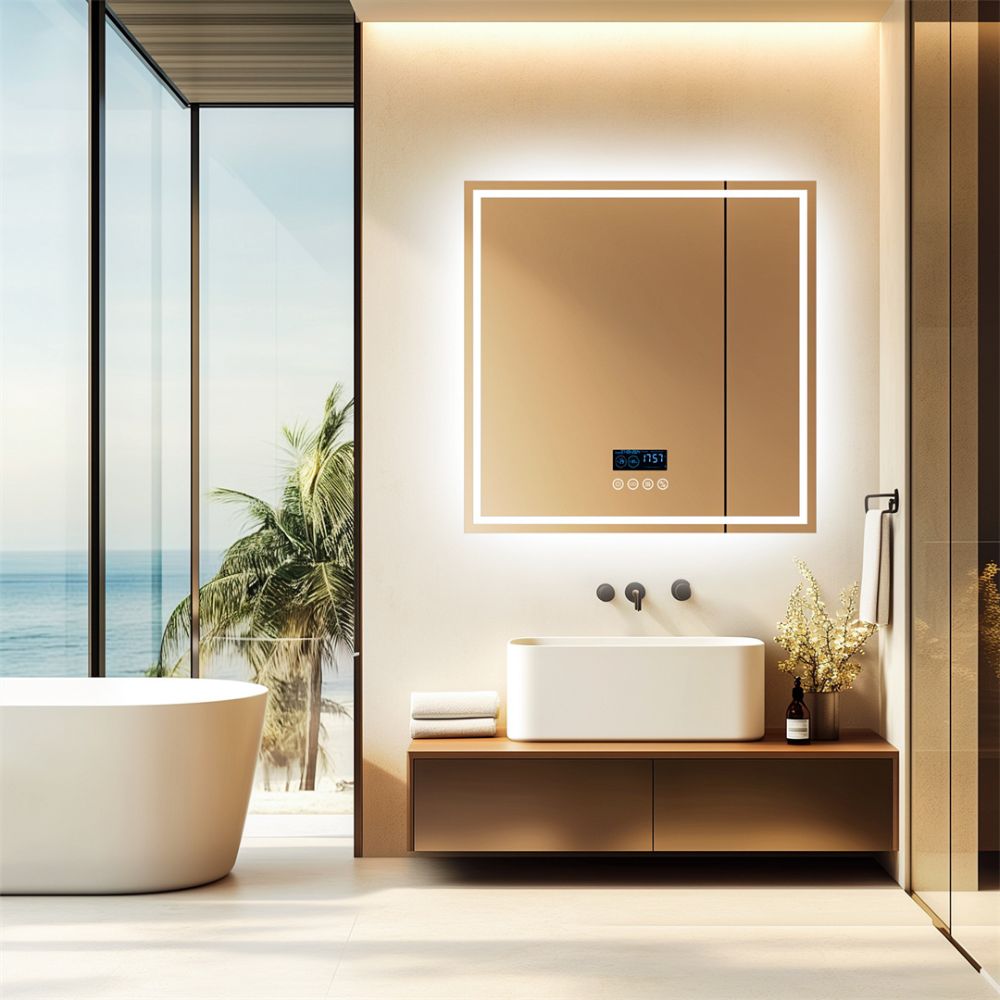 32 Square Lighted Bluetooth Bathroom Mirror - The Grand Bazaar of Australia