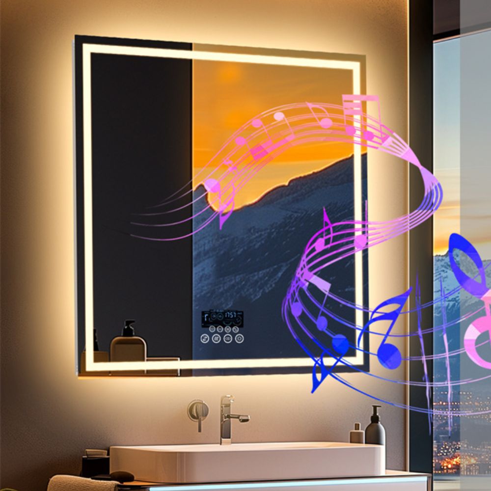 32 Square Lighted Bluetooth Bathroom Mirror - The Grand Bazaar of Australia