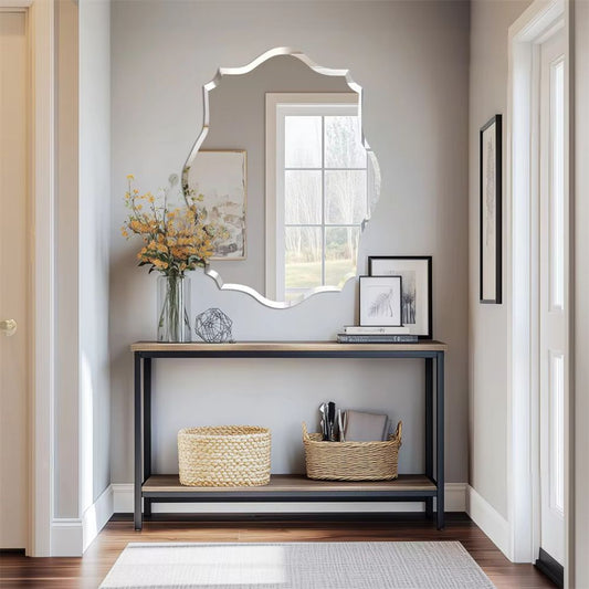 Asymmetrical Frameless Wall Mirror with Beveled Edge - The Grand Bazaar of Australia