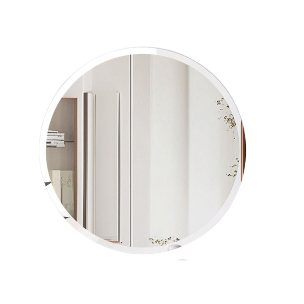 Stylish Frameless Round Bathroom Vanity Mirror for Elegant Wall Decor - The Grand Bazaar of Australia