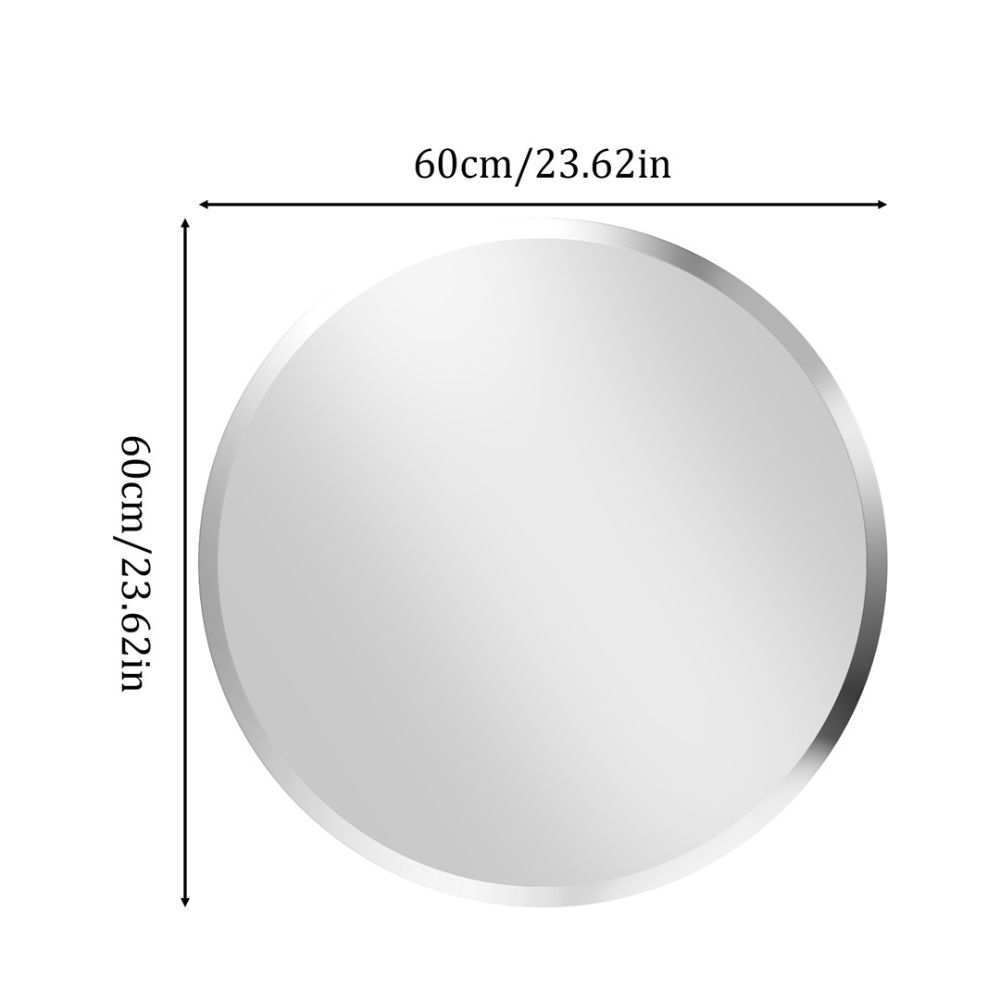 Stylish Frameless Round Bathroom Vanity Mirror for Elegant Wall Decor - The Grand Bazaar of Australia