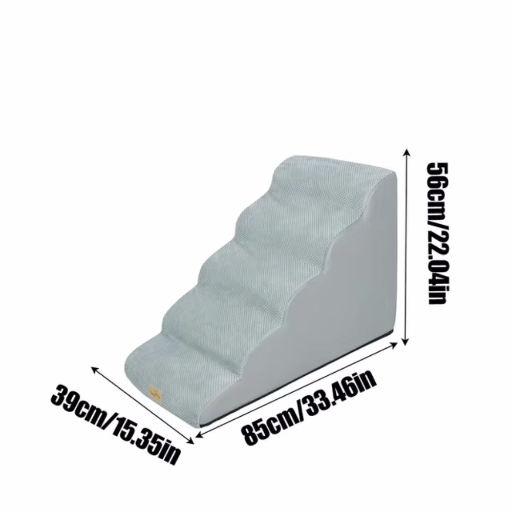 4-Tier Foam Dog Steps Pet Stairs Ramp for Beds and Couches - The Grand Bazaar of Australia