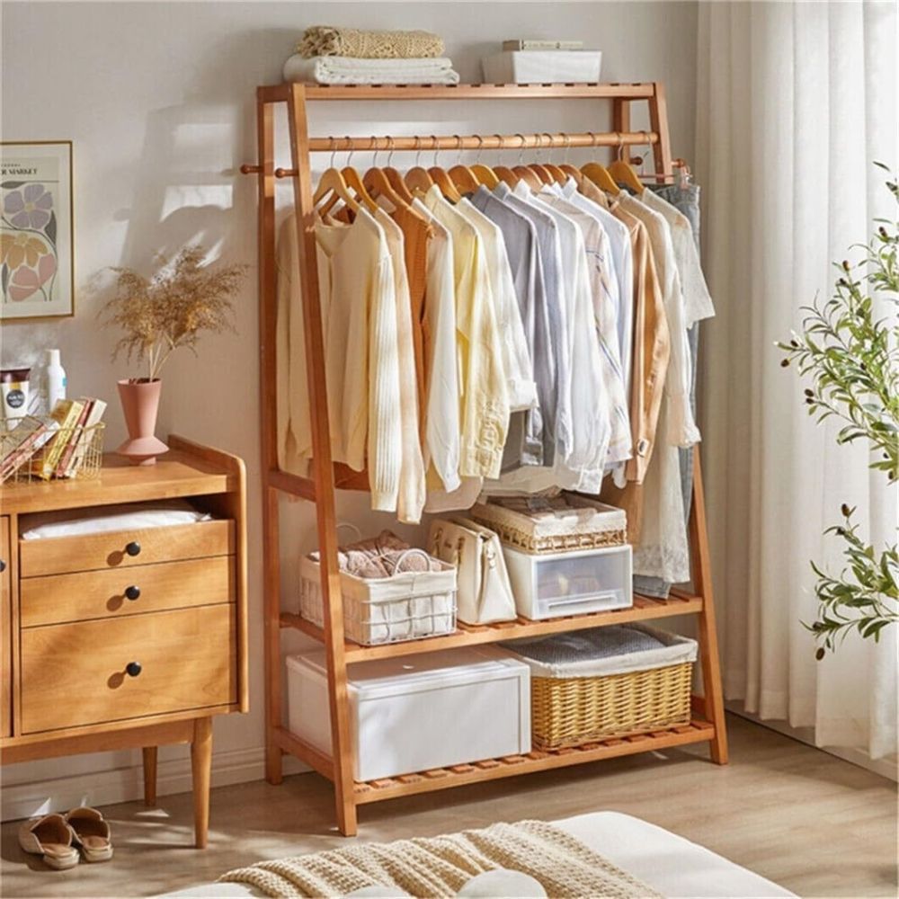 Bamboo Garment Rack for Heavy-Duty Clothing Storage - The Grand Bazaar of Australia