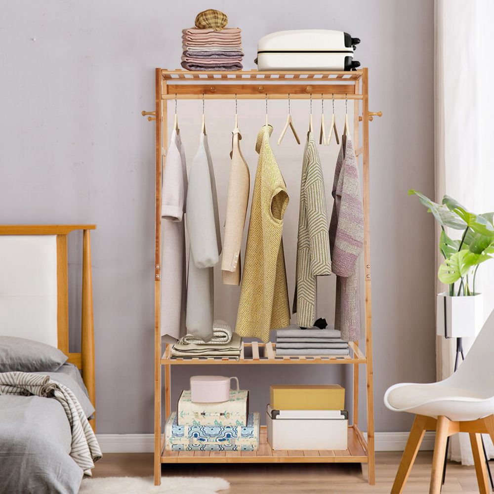 Bamboo Garment Rack for Heavy-Duty Clothing Storage - The Grand Bazaar of Australia