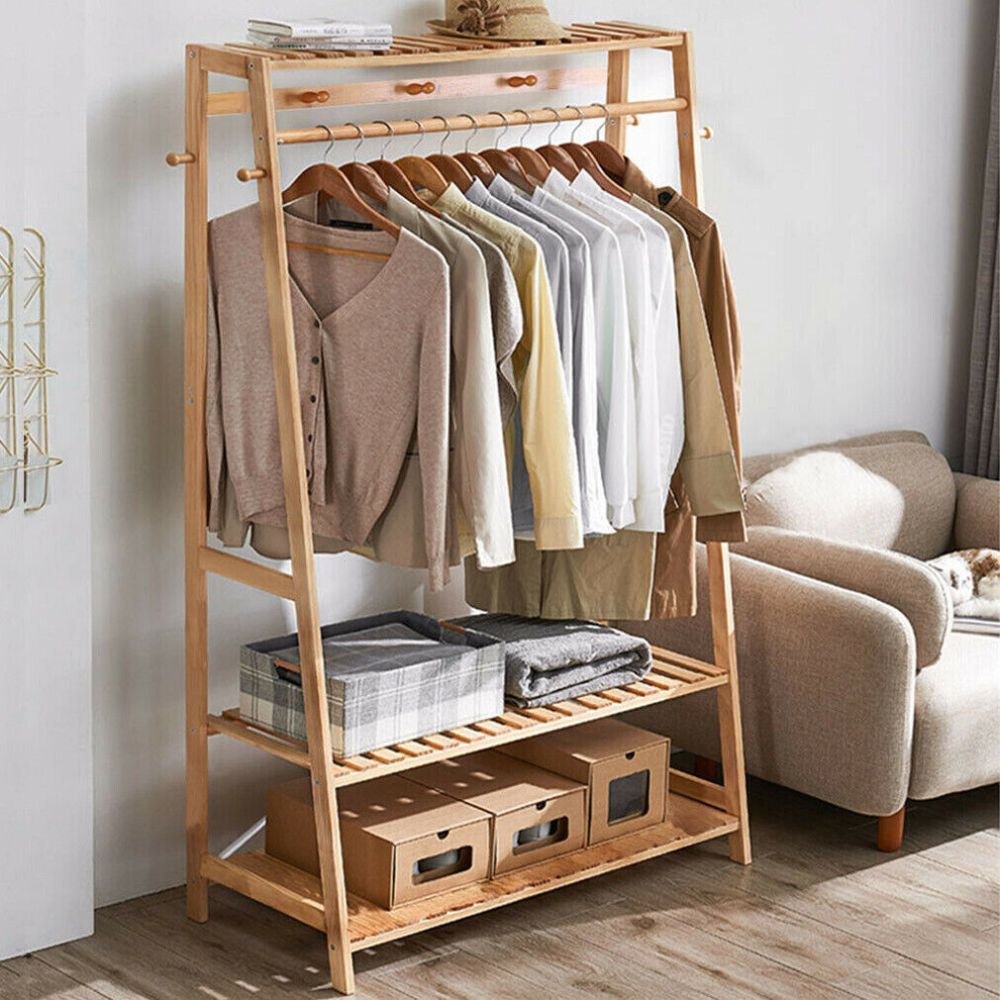 Bamboo Garment Rack for Heavy-Duty Clothing Storage - The Grand Bazaar of Australia
