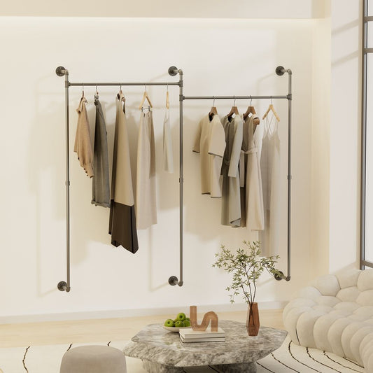 Premium Wall Mount Garment Rack for Stylish and Organized Wardrobe - The Grand Bazaar of Australia