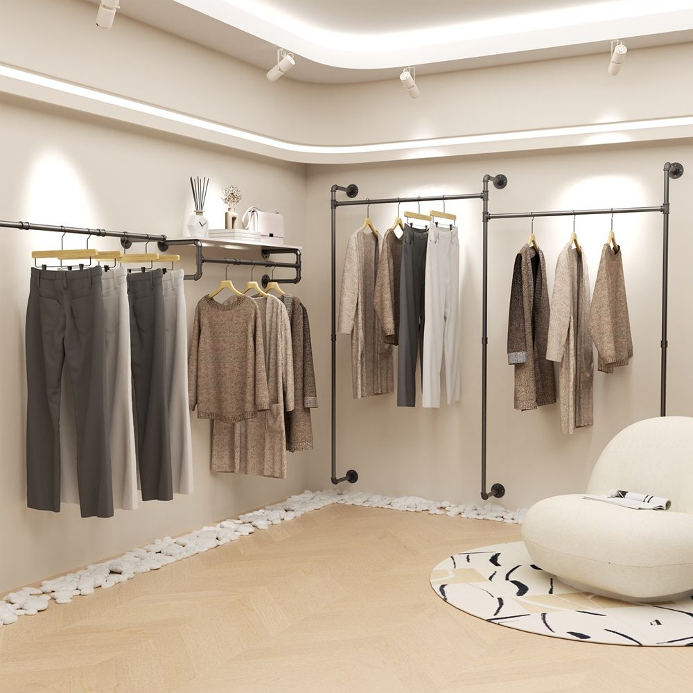 Premium Wall Mount Garment Rack for Stylish and Organized Wardrobe - The Grand Bazaar of Australia