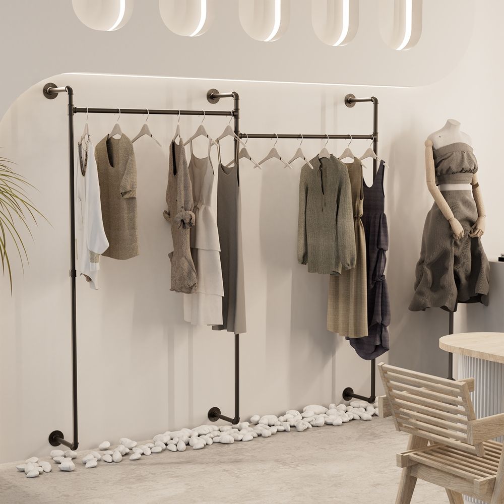Premium Wall Mount Garment Rack for Stylish and Organized Wardrobe - The Grand Bazaar of Australia