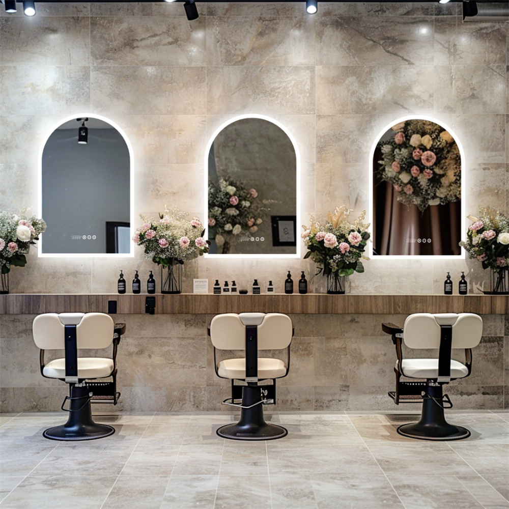 Chic Backlit Bathroom Vanity Mirror with Time and Temperature Display - The Grand Bazaar of Australia