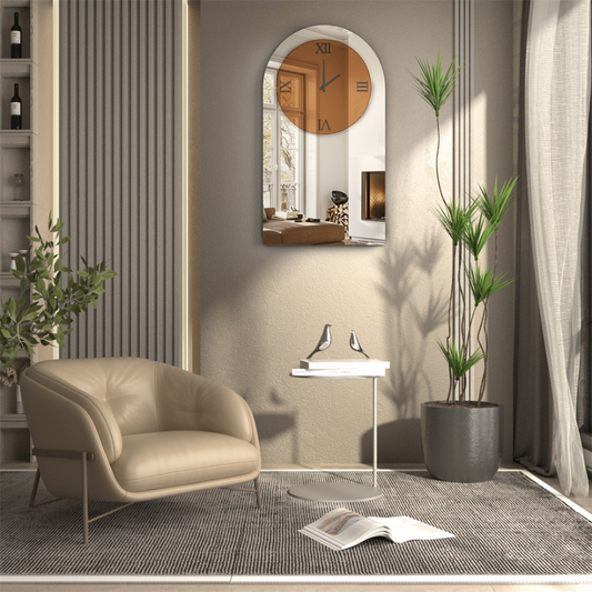 Modern Silver Mirror Wall Clock - The Grand Bazaar of Australia