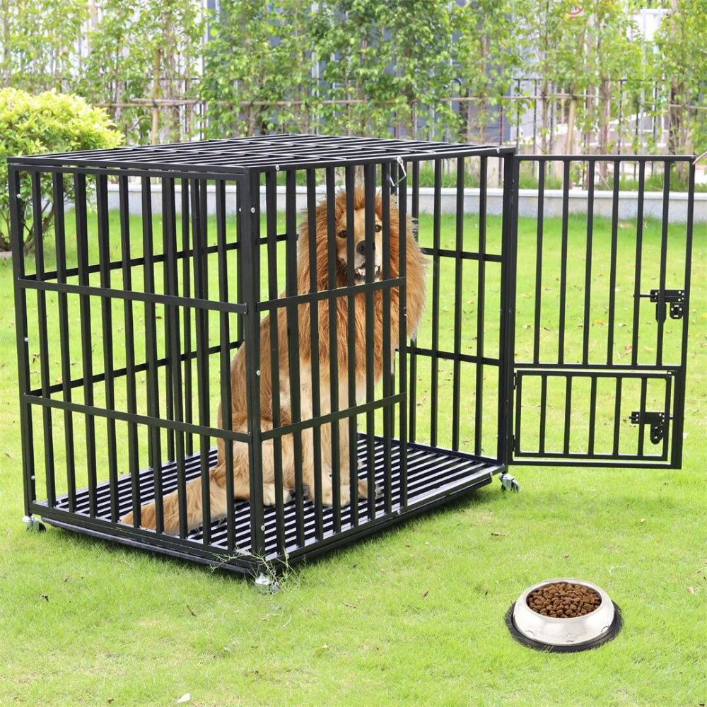 Mobile Heavy Duty Dog Crate with 3 Doors and Bottom Tray - The Grand Bazaar of Australia