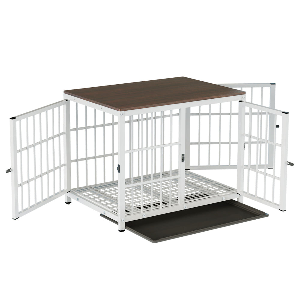 3-Door Dog Furniture Style Dog Crate End Table Pet Kennel with Removable Tray - The Grand Bazaar of Australia