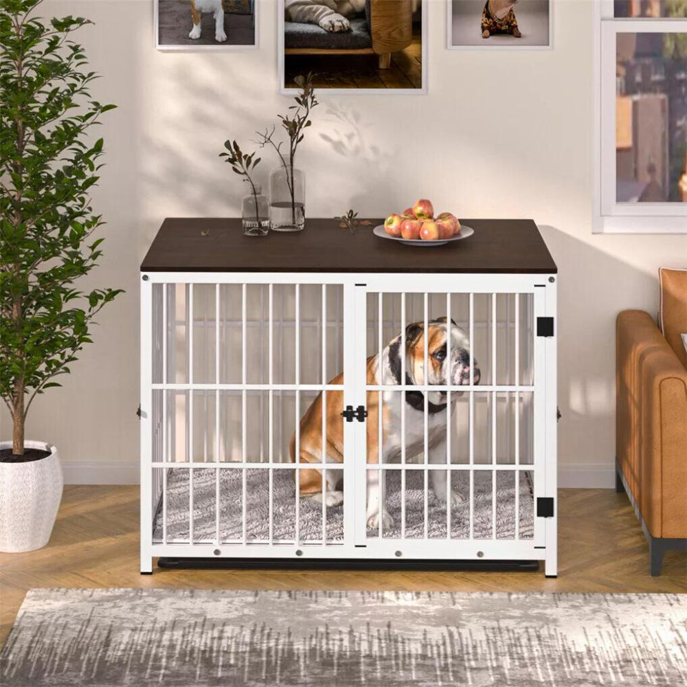 3-Door Dog Furniture Style Dog Crate End Table Pet Kennel with Removable Tray - The Grand Bazaar of Australia