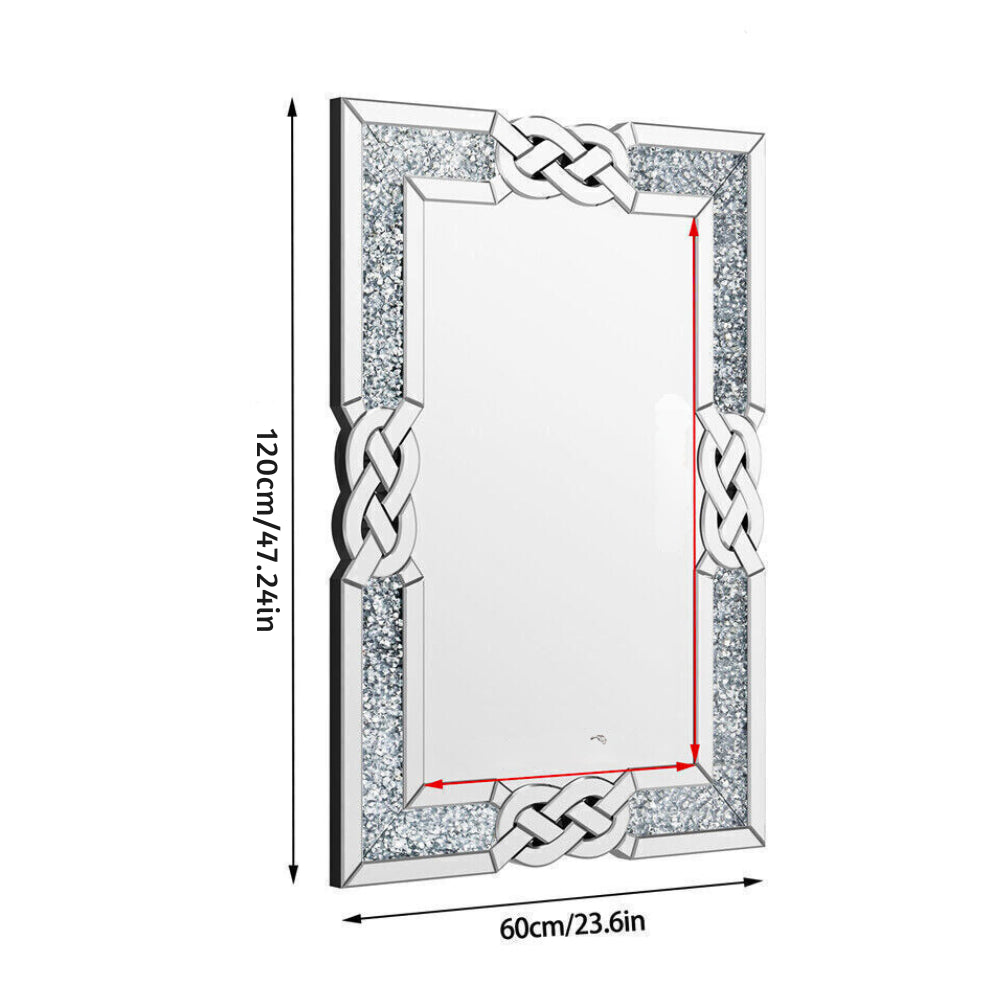 Modern Crystal Crush Diamond Mirror - The Grand Bazaar of Australia