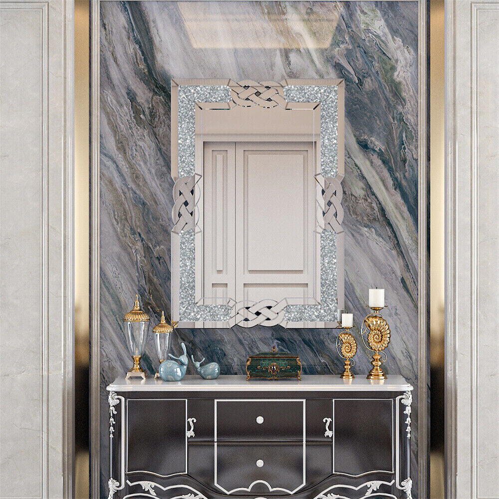 Modern Crystal Crush Diamond Mirror - The Grand Bazaar of Australia