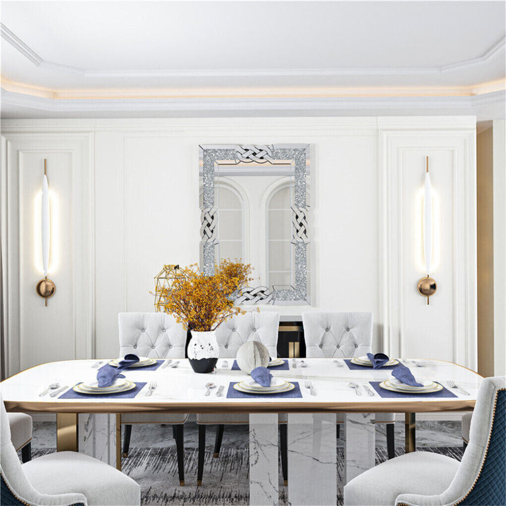 Modern Crystal Crush Diamond Mirror - The Grand Bazaar of Australia