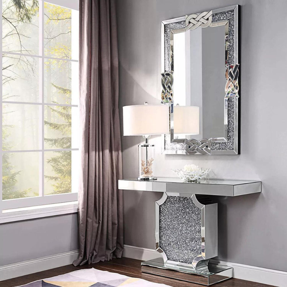 Modern Crystal Crush Diamond Mirror - The Grand Bazaar of Australia