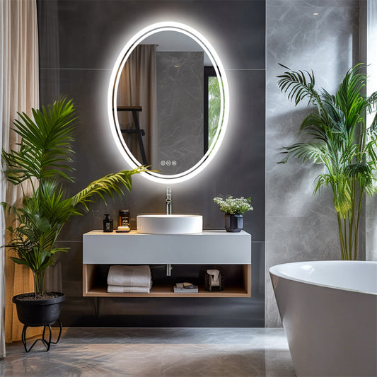 Oval LED Bathroom Mirror with Demister - The Grand Bazaar of Australia