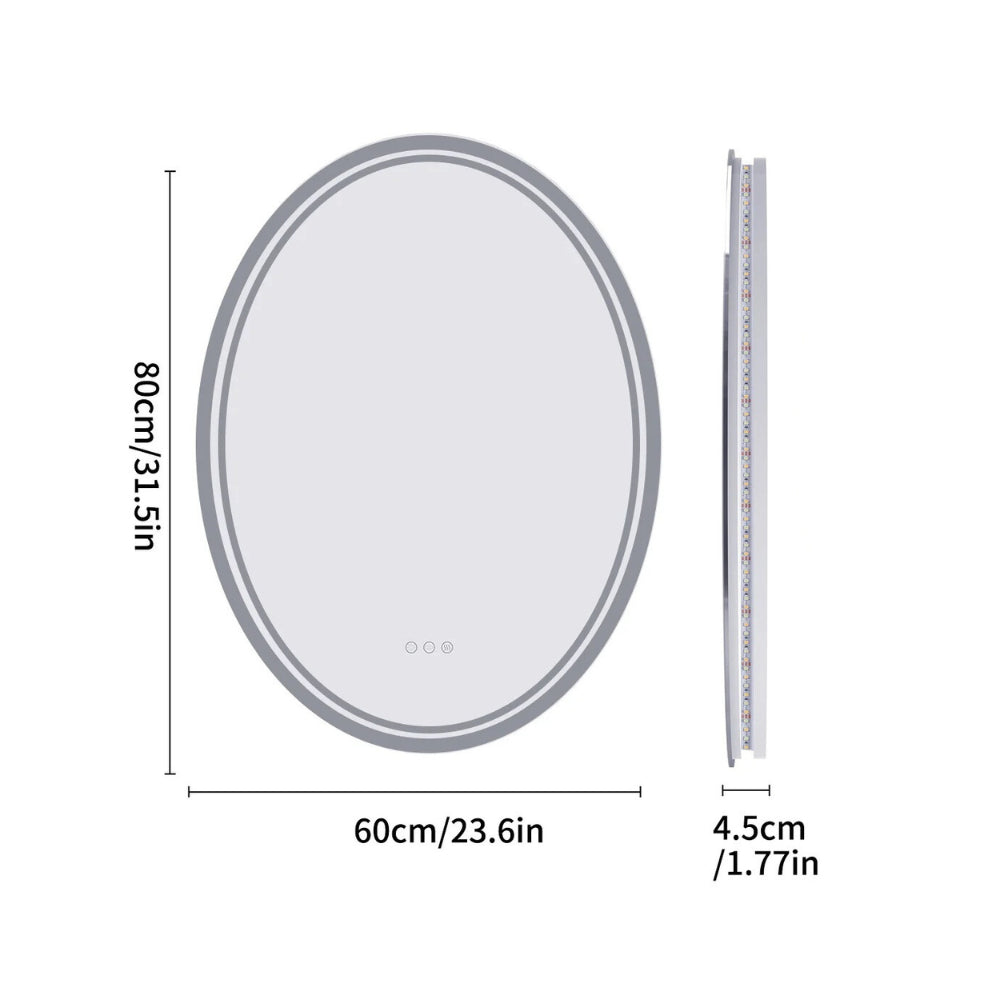 Oval LED Bathroom Mirror with Demister - The Grand Bazaar of Australia