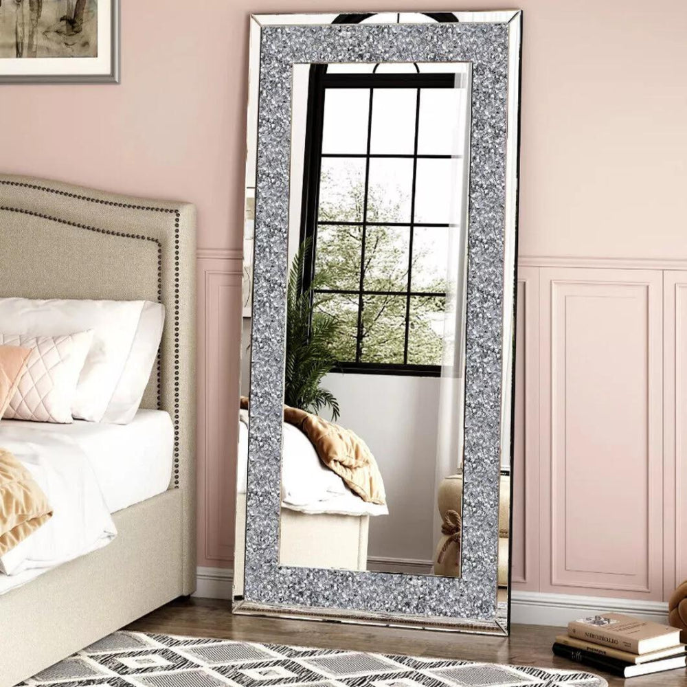 Sparkly Wall Mounted Crystal Diamond Vanity Mirror - The Grand Bazaar of Australia