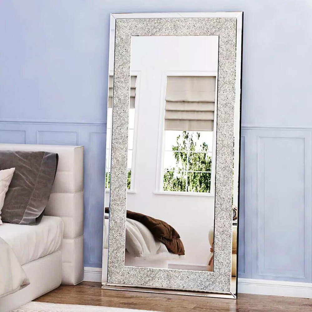 Sparkly Wall Mounted Crystal Diamond Vanity Mirror - The Grand Bazaar of Australia