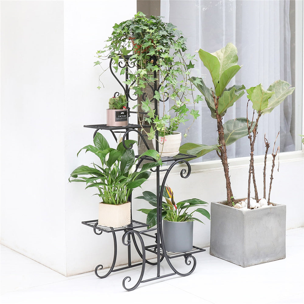 5 Tier Metal Plant Stand Shelf Anti Rust Iron Garden Flower Pot - The Grand Bazaar of Australia