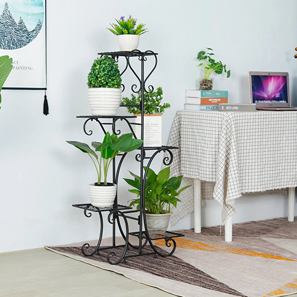 5 Tier Metal Plant Stand Shelf Anti Rust Iron Garden Flower Pot - The Grand Bazaar of Australia
