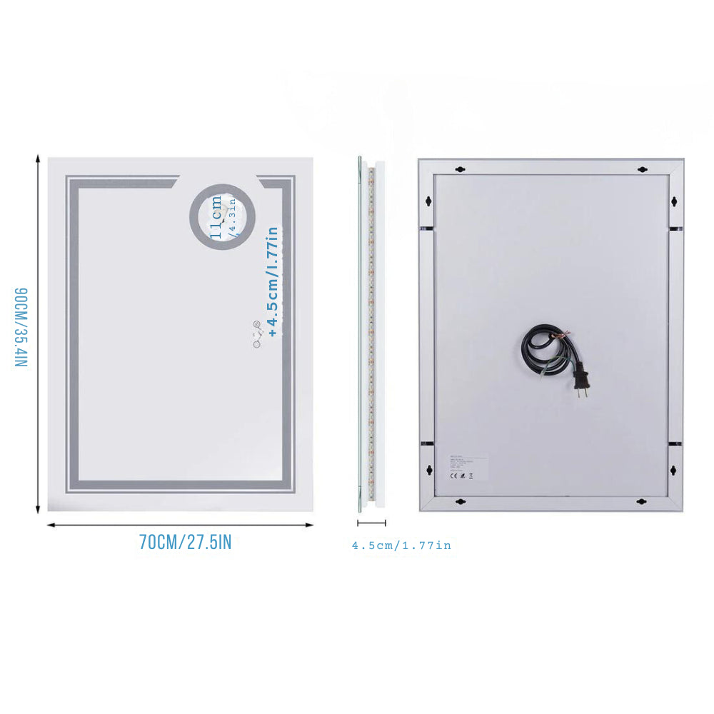 Stylish LED Wall Mounted Magnifying Mirror - The Grand Bazaar of Australia