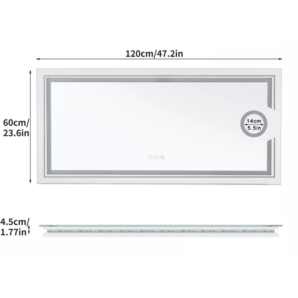 Stylish LED Wall Mounted Magnifying Mirror - The Grand Bazaar of Australia