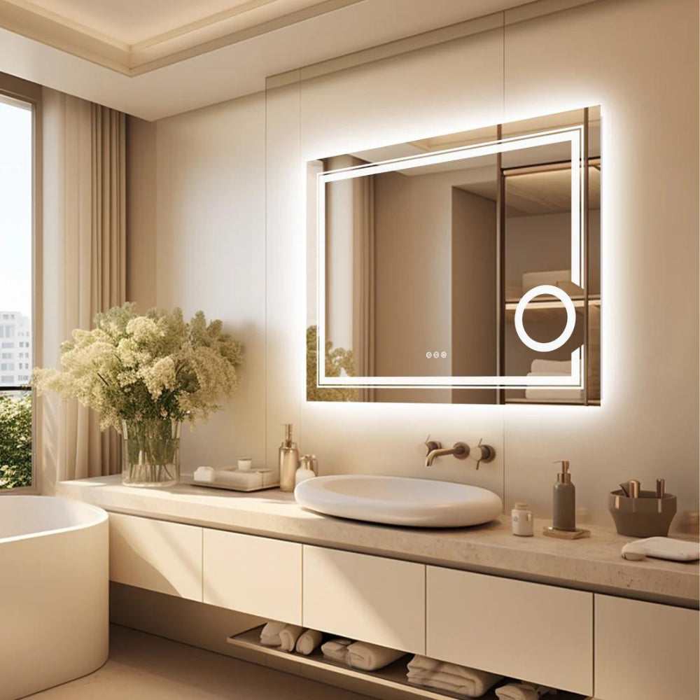 Stylish LED Wall Mounted Magnifying Mirror - The Grand Bazaar of Australia