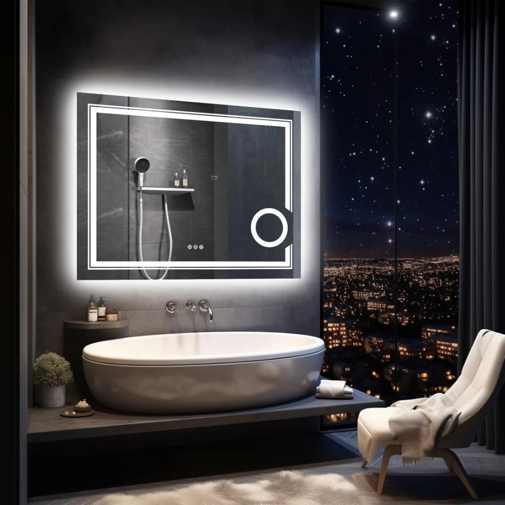 Stylish LED Wall Mounted Magnifying Mirror - The Grand Bazaar of Australia