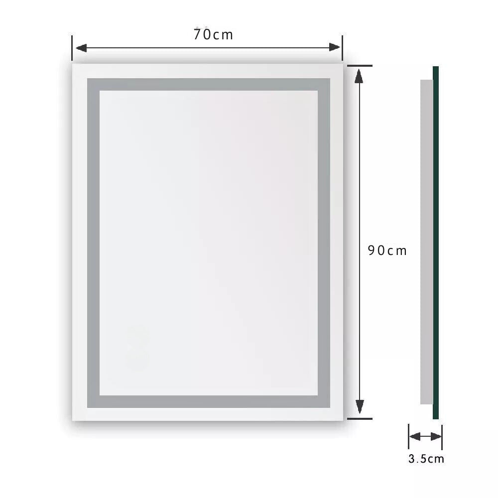 Crystal Clear Smart LED Dimmable Bathroom Mirror - Dual Lights, Defog & Waterproof - The Grand Bazaar of Australia