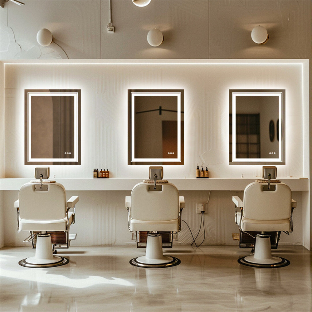Crystal Clear Smart LED Dimmable Bathroom Mirror - Dual Lights, Defog & Waterproof - The Grand Bazaar of Australia
