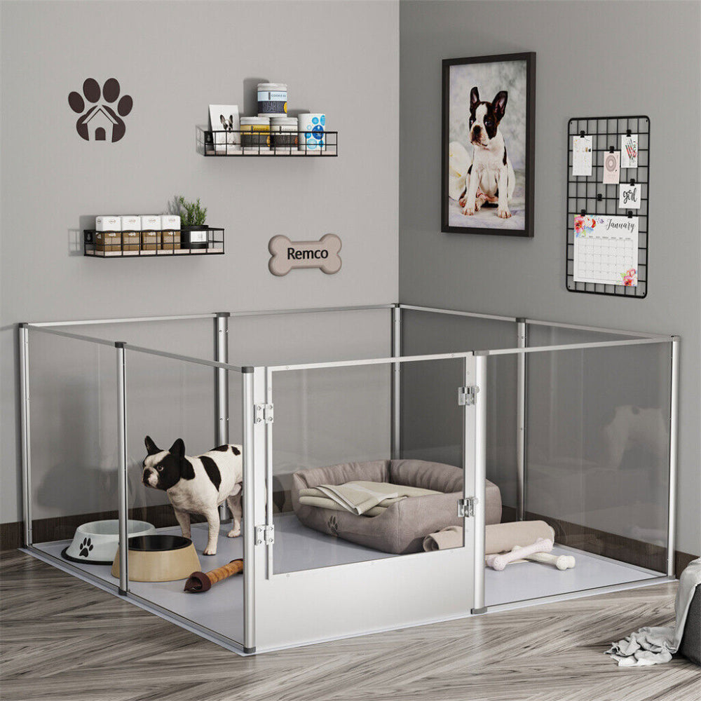 Premium Clear Acrylic Pet Whelping Pen with Waterproof Floor Pad - The Grand Bazaar of Australia