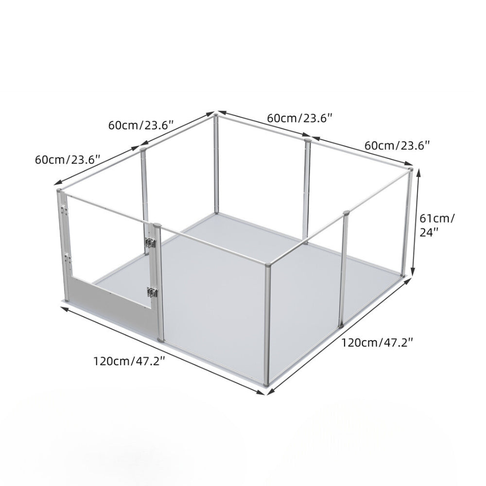 Premium Clear Acrylic Pet Whelping Pen with Waterproof Floor Pad - The Grand Bazaar of Australia