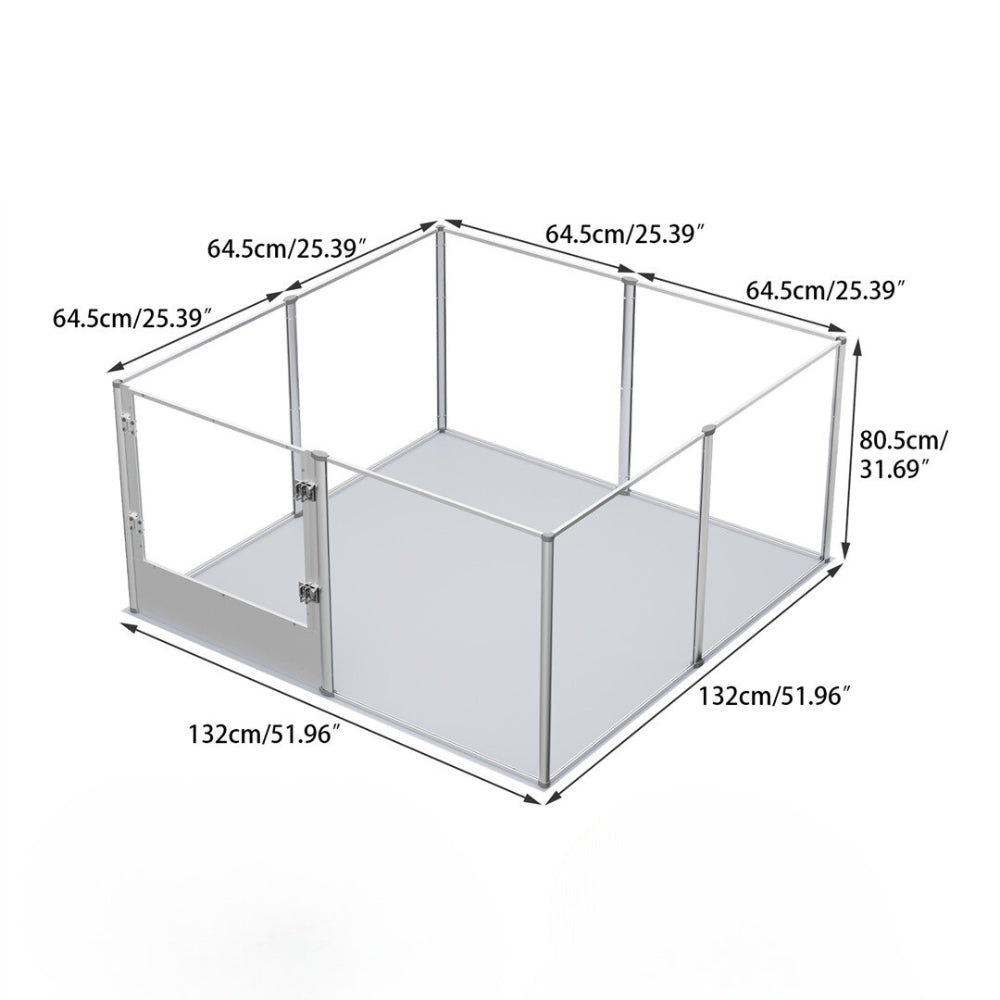 Premium Clear Acrylic Pet Whelping Pen with Waterproof Floor Pad - The Grand Bazaar of Australia