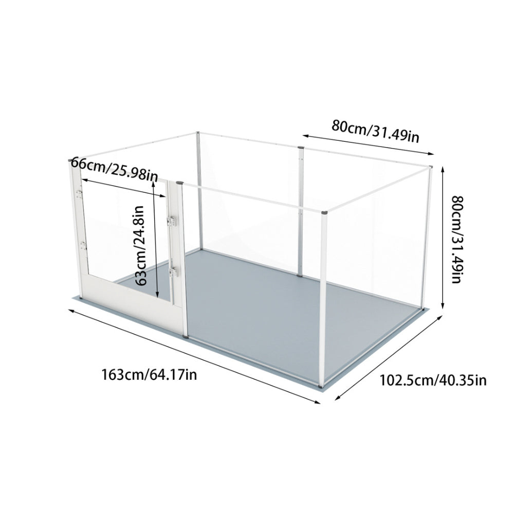 Premium Clear Acrylic Pet Whelping Pen with Waterproof Floor Pad - The Grand Bazaar of Australia