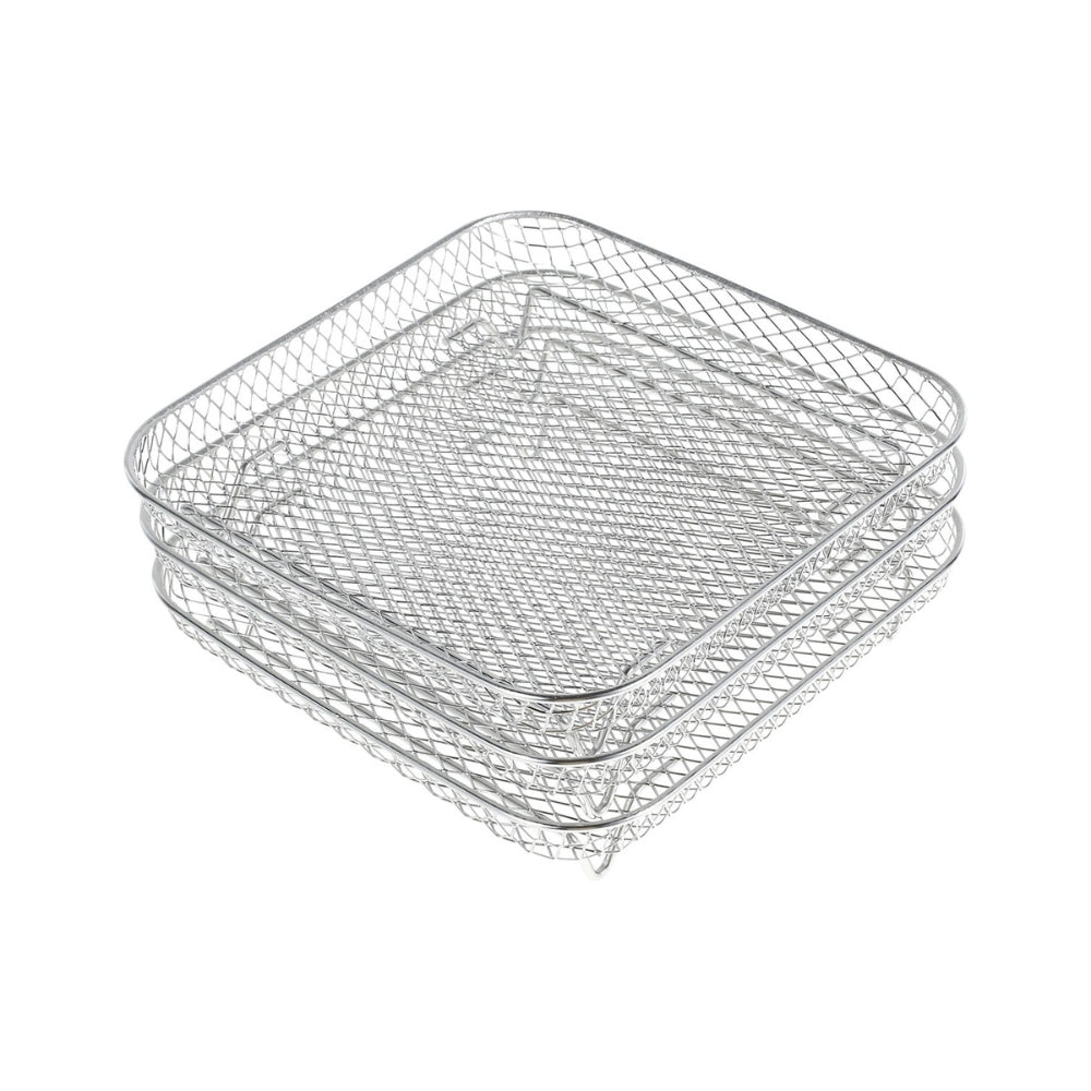 3 Layers Air Fryer Rack Stackable Grilling Rack Stainless Steel - The Grand Bazaar of Australia