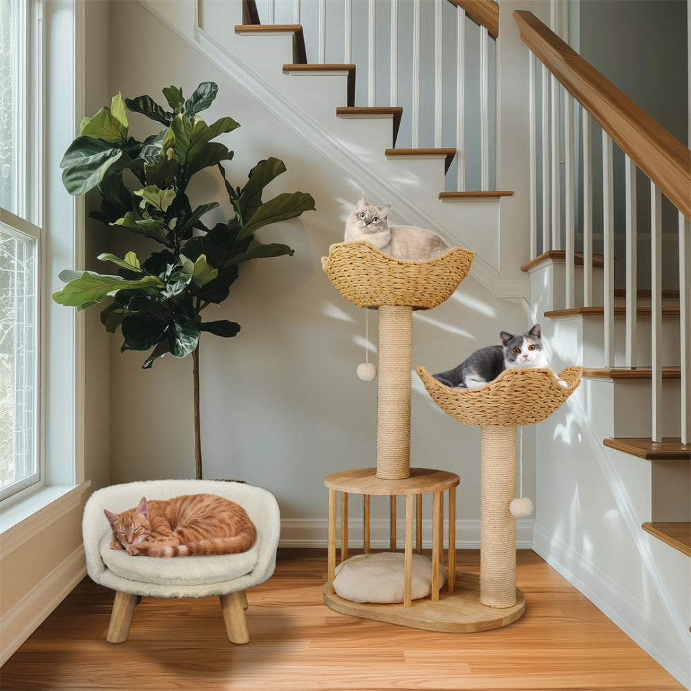 3 Tier Cat Climbing Tree Indoor Kittens Activity Center Tower with Scratching Post - The Grand Bazaar of Australia
