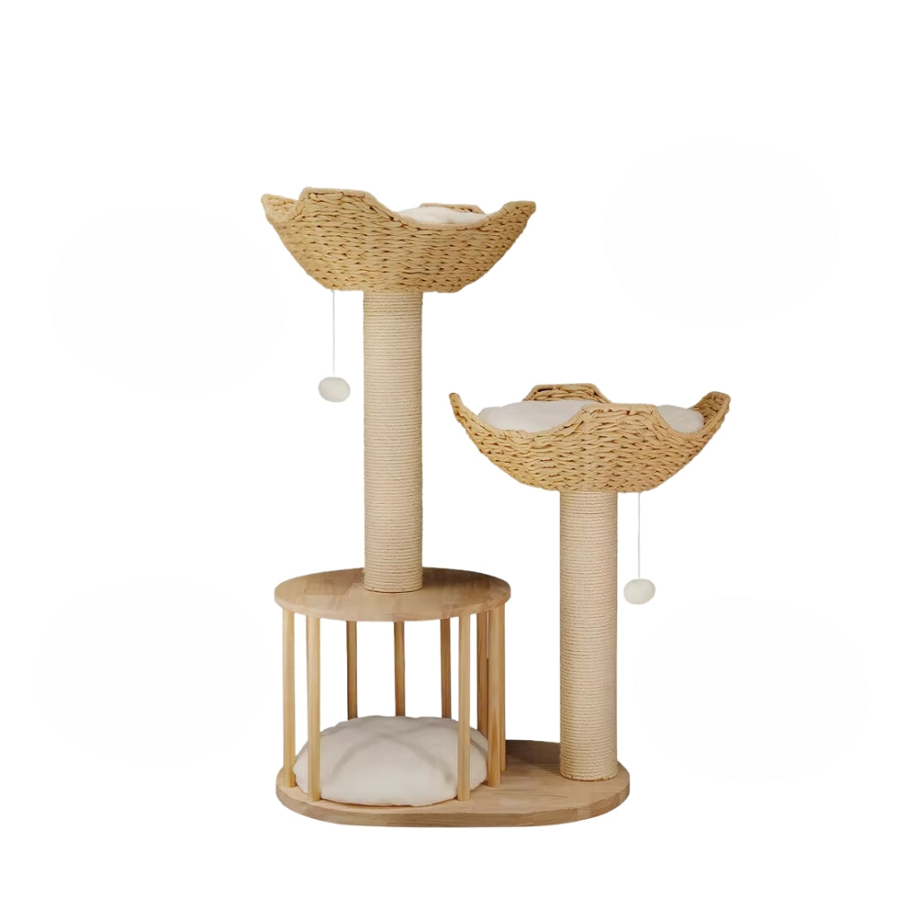 3 Tier Cat Climbing Tree Indoor Kittens Activity Center Tower with Scratching Post - The Grand Bazaar of Australia