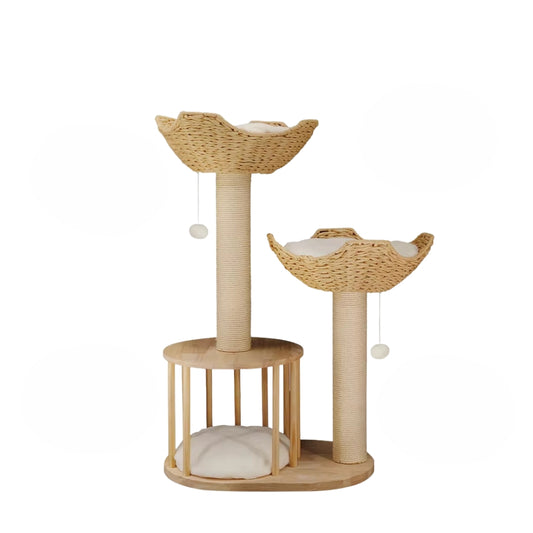 3 Tier Cat Climbing Tree Indoor Kittens Activity Center Tower with Scratching Post - The Grand Bazaar of Australia