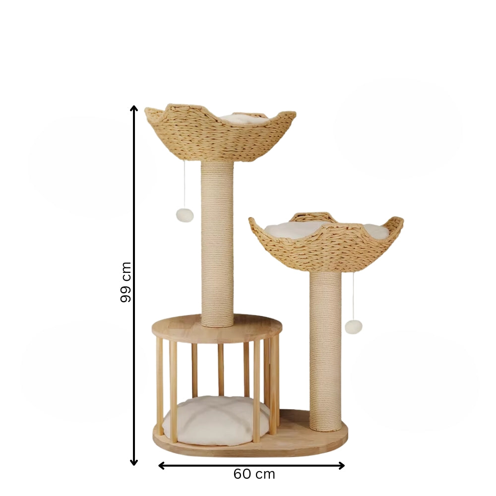 3 Tier Cat Climbing Tree Indoor Kittens Activity Center Tower with Scratching Post - The Grand Bazaar of Australia