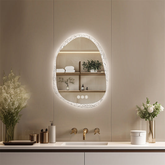 Unique Frameless Mirror LED Light Bathroom Mirror Wall Mounted Backlit Vanity Mirror Designed with Touch Sensors Dimmable Defog - The Grand Bazaar of Australia