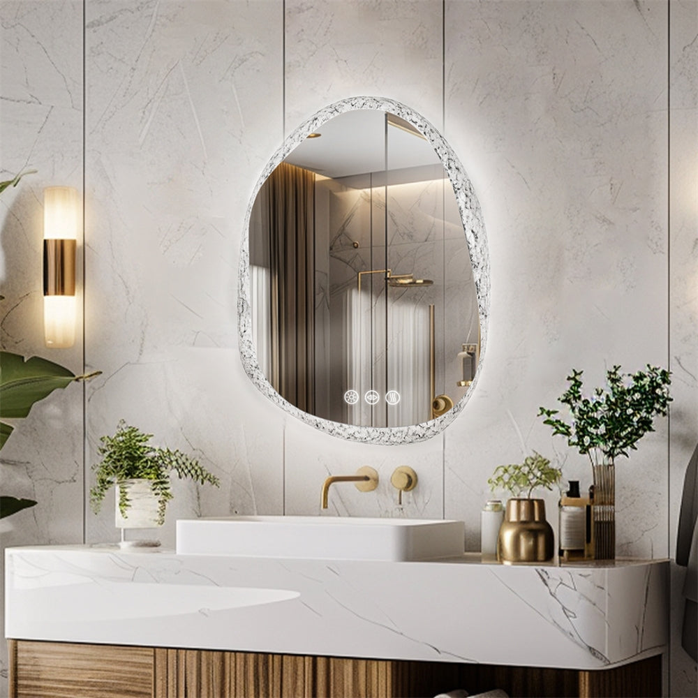 Unique Frameless Mirror LED Light Bathroom Mirror Wall Mounted Backlit Vanity Mirror Designed with Touch Sensors Dimmable Defog - The Grand Bazaar of Australia